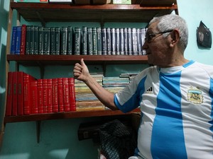 [Copa 2014] Pernambucano torcedor da Argentina apresenta vasto acervo sobre Copas
