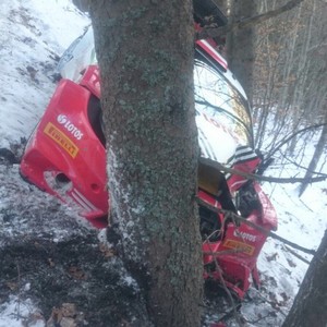 Kubica acidente WRC 2016 (Foto: Reprodução/Twitter)