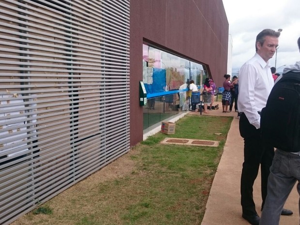 Prédio do BSAN ocupado por estudantes na Universidade de Brasília (UnB) contra a PEC do teto dos gastos (Foto: Mateus Rodrigues/G1) Prédio do BSAN ocupado por estudantes na Universidade de Brasília (UnB) contra a PEC do teto dos gastos (Foto: Mateus Rodrigues/G1)