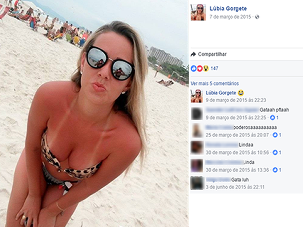 Lúbia Gorgete é acusada de integrar quadrilha de roubo a banco em MT (Foto: Facebook/Reprodução)