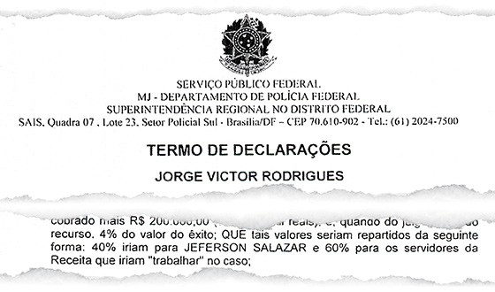 Depoimento de Jorge Victor Rodrigues, ex-conselheiro do Carf, à Polícia Federal, na Operação Zelotes (Foto: reprodução)