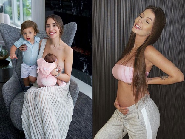 Romana Novais, que é mãe de dois, aconselha Maria Lina, que ainda está grávida (Foto: Reprodução/Instagram)