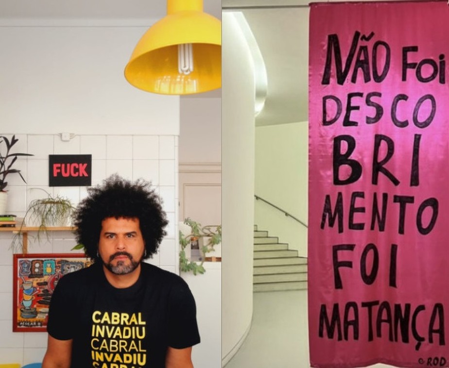 Artista brasileiro conta ter sido alvo de xenofobia por conta de faixa montada em exposição em Lisboa
