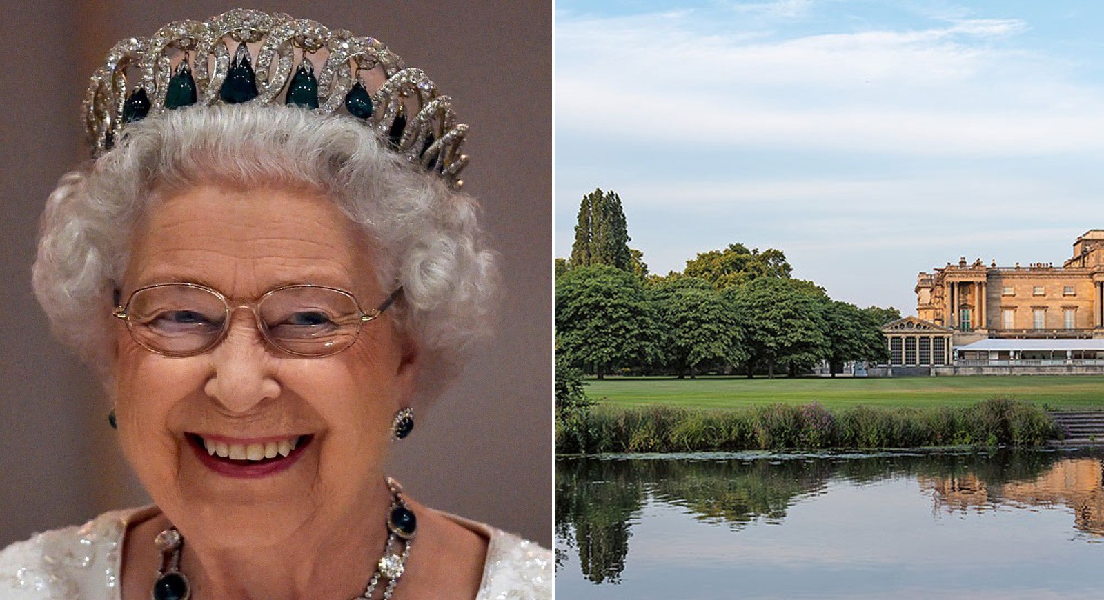 Jardins do Palácio de Buckingham abriram para visitação  (Foto: Reprodução The Royal Family e Reprodução/Twitter Royal Collection Trust)