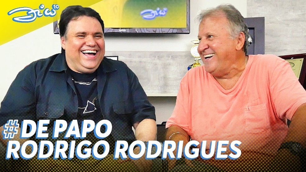 Entrevista de Rodrigo Rodrigues ao canal do Zico — Foto: Divulgação Internet