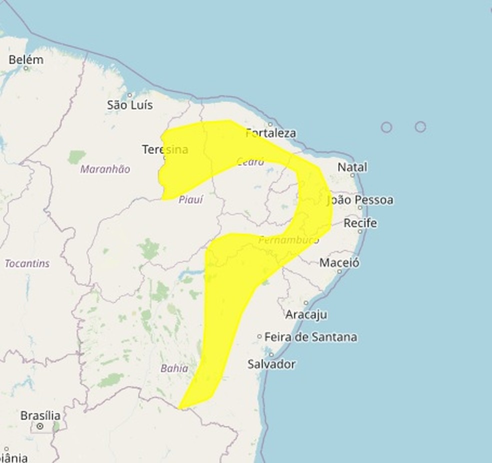 Baixa umidade apontada pelo Inmet &mdash; Foto: Inmet