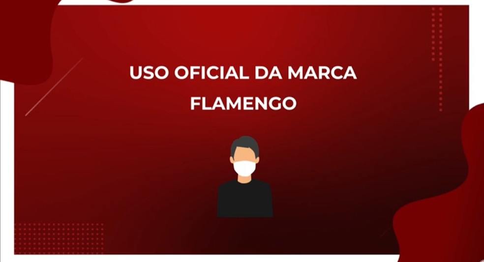 Flamengo - liberação da marca para a confecção de máscaras — Foto: Reprodução