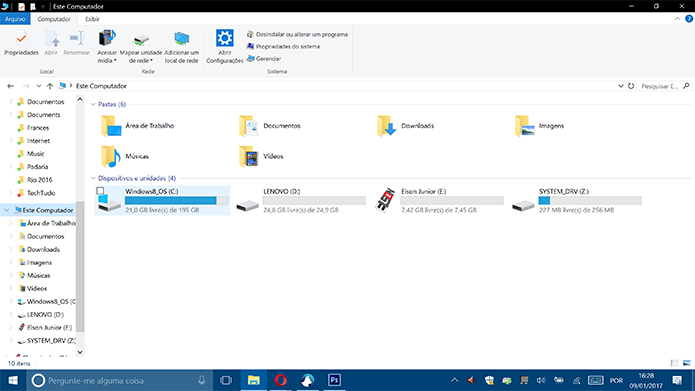 Windows mostra novo ícone de pendrive personalizado pelo usuário (Foto: Reprodução/Elson de Souza)