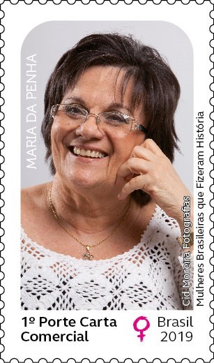 Maria da Penha é homenageada e vira selo dos Correios (Foto: Divulgação)