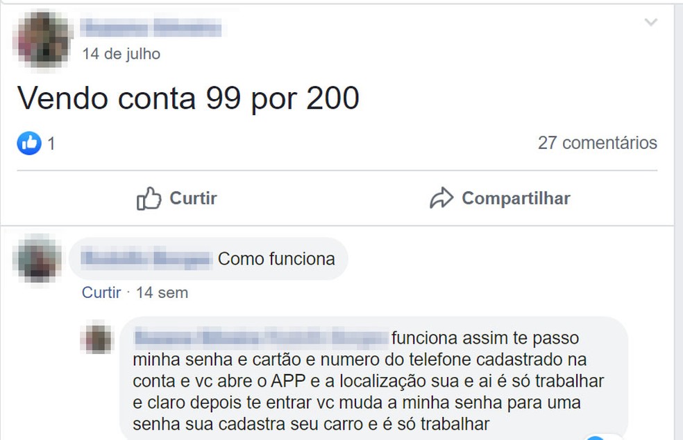 Motoristas negociam contas para voltar a trabalhar mesmo depois de serem expulsos das plataformas — Foto: Reprodução