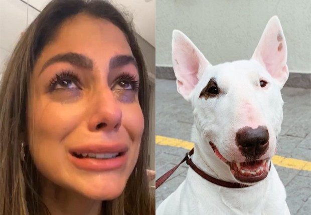 Mari Gonzalez chora após sumiço de Bud, um dos cachorros que tem com Jonas Sulzbach (Foto: Reprodução/Instagram)