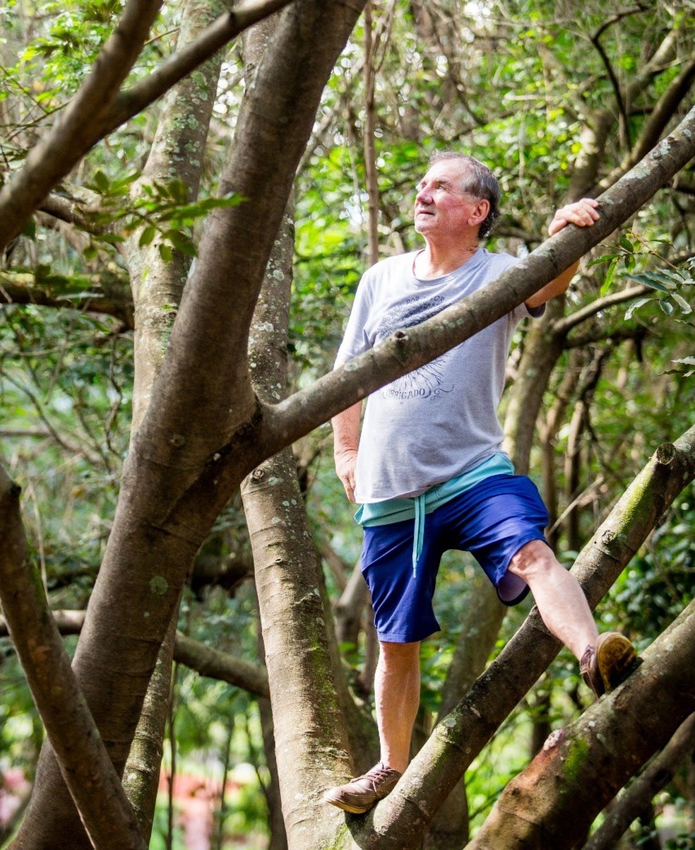 O administrador de empresas Hélio da Silva é conhecido na sua região como o “plantador de árvores” — Foto: Arquivo pessoal