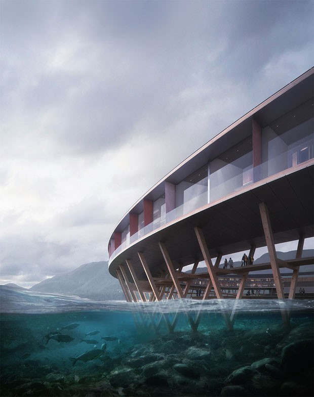 Hotel sustentável é construído na beira de geleira na Noruega (Foto: Divulgação)