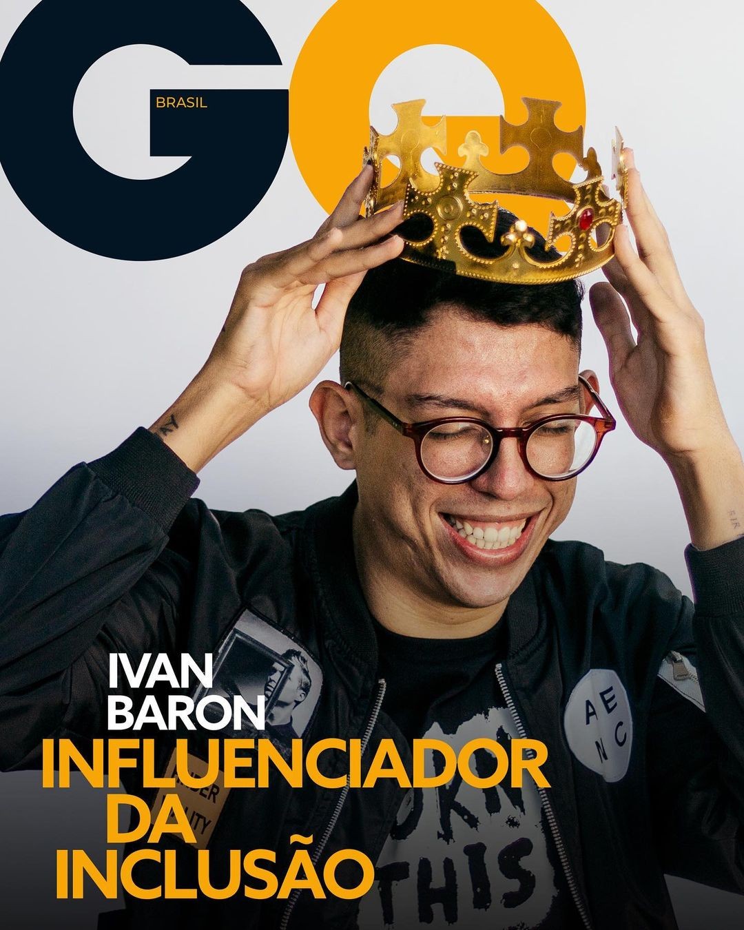 Ivan Baron faz montagem com capa da GQ (Foto: Reprodução / Instagram)