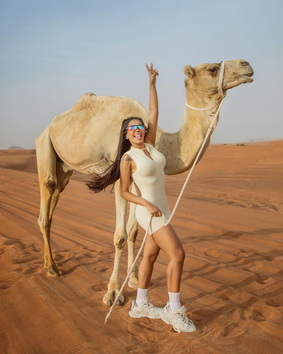 Flay segue sua rotina de conhecer pontos turísticos em Dubai (Foto: Reprodução/Instagram)