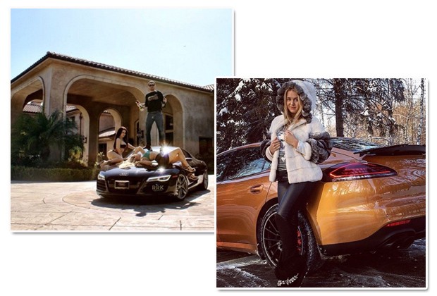 Carros de luxo são itens básicos na vida dos jovens russos bilionários (Foto: Reprodução Instagram)