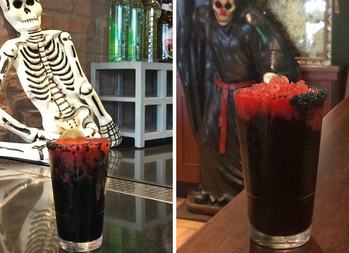 Black Strawberry Surprise e Black Margarita Santa Fé são opções de Halloween do TGI Fridays (Foto: Divulgação)