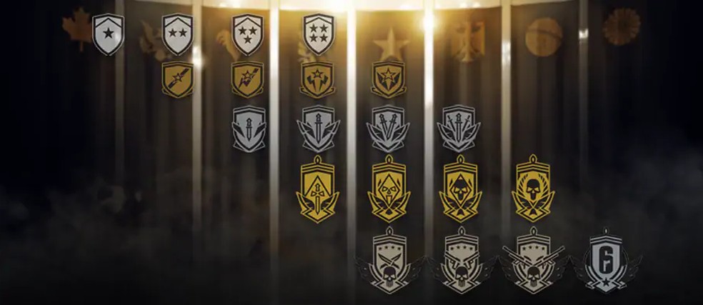 Patentes R6 Entenda Ranking E Distribuicao De Pontos No Rainbow Six Esports Techtudo Arabescos ouro png vector, clipart, psd. patentes r6 entenda ranking e