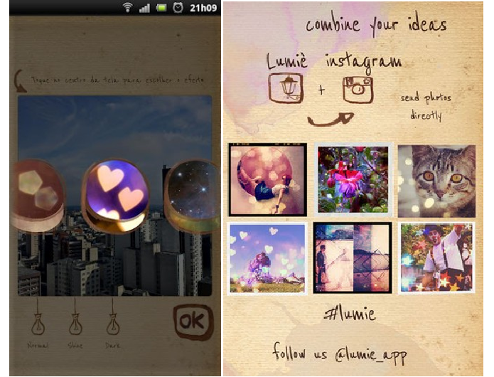 Lumiè é um app para Android e iOS que insere corações iluminados nas fotos (Foto: Divulgação/Lumiè )
