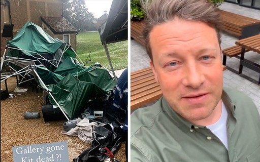 Tempestade de granizo destrói set de programa de Jamie Oliver e fere membro de equipe - Vimarsana News