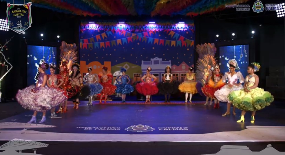 Rainhas se apresentaram nesta terça-feira — Foto: Reprodução/Prefeitura de Palmas