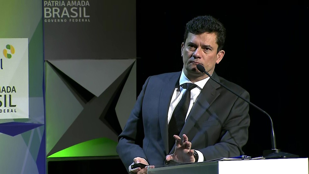 Sérgio Moro em Fórum de Investimentos Brasil 2019    — Foto: Reprodução/TV Globo