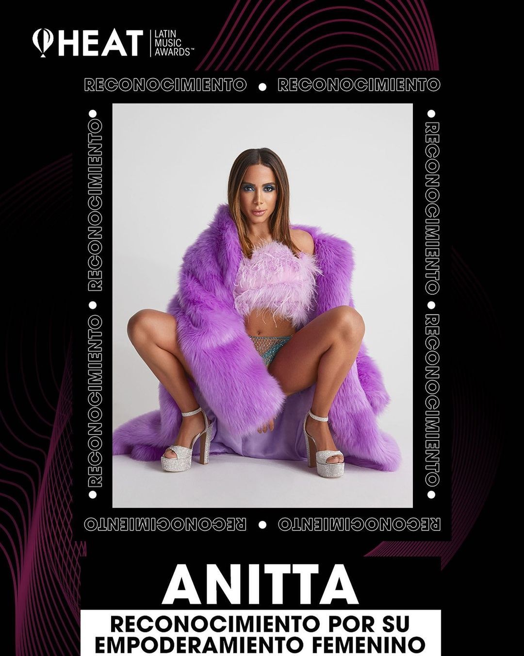 Anitta ganha prêmio de empoderamento femino no Heat Latin Awards 2021 (Foto: Divulgação)