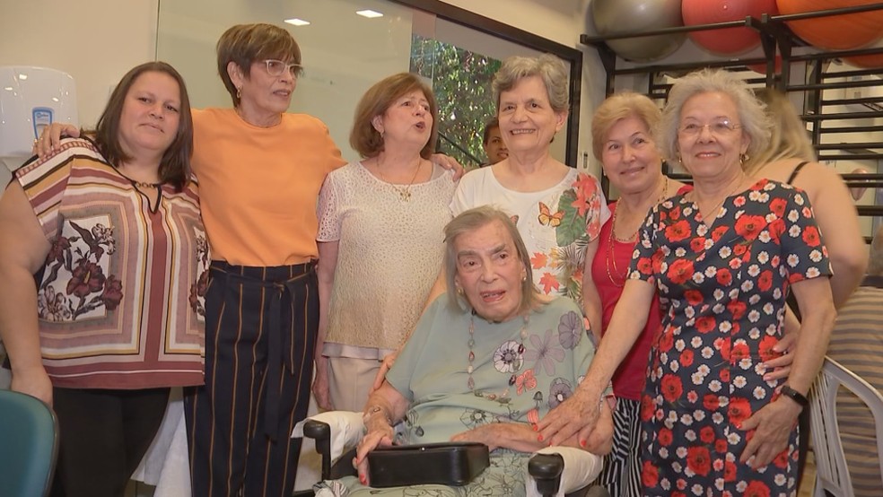 A senhora conquistou muitos amigos nos anos em que viveu em Bauru — Foto: Reprodução/TV TEM