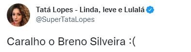 Tata Lopes lamenta morte de Breno Silveira (Foto: Reprodução / Twitter)