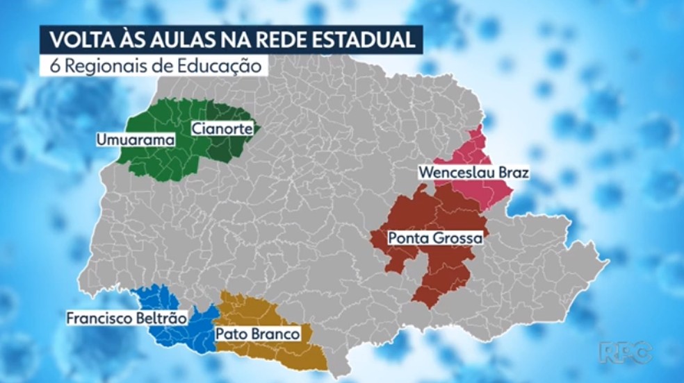 Secretarias da Saúde e da Educação definem volta às aulas em seis regionais do Paraná — Foto: Reprodução/RPC