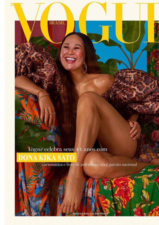Dona Kika Sato na capa da Vogue  (Foto: Reprodução/ Instagram )