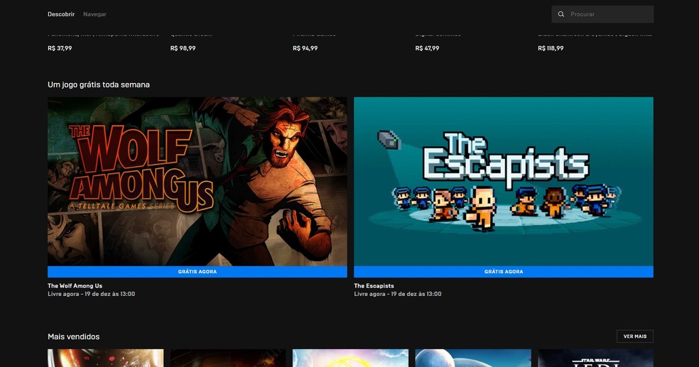 Epic Games Store oferece um jogo grátis por 12 dias em dezembro | Jogos |  TechTudo