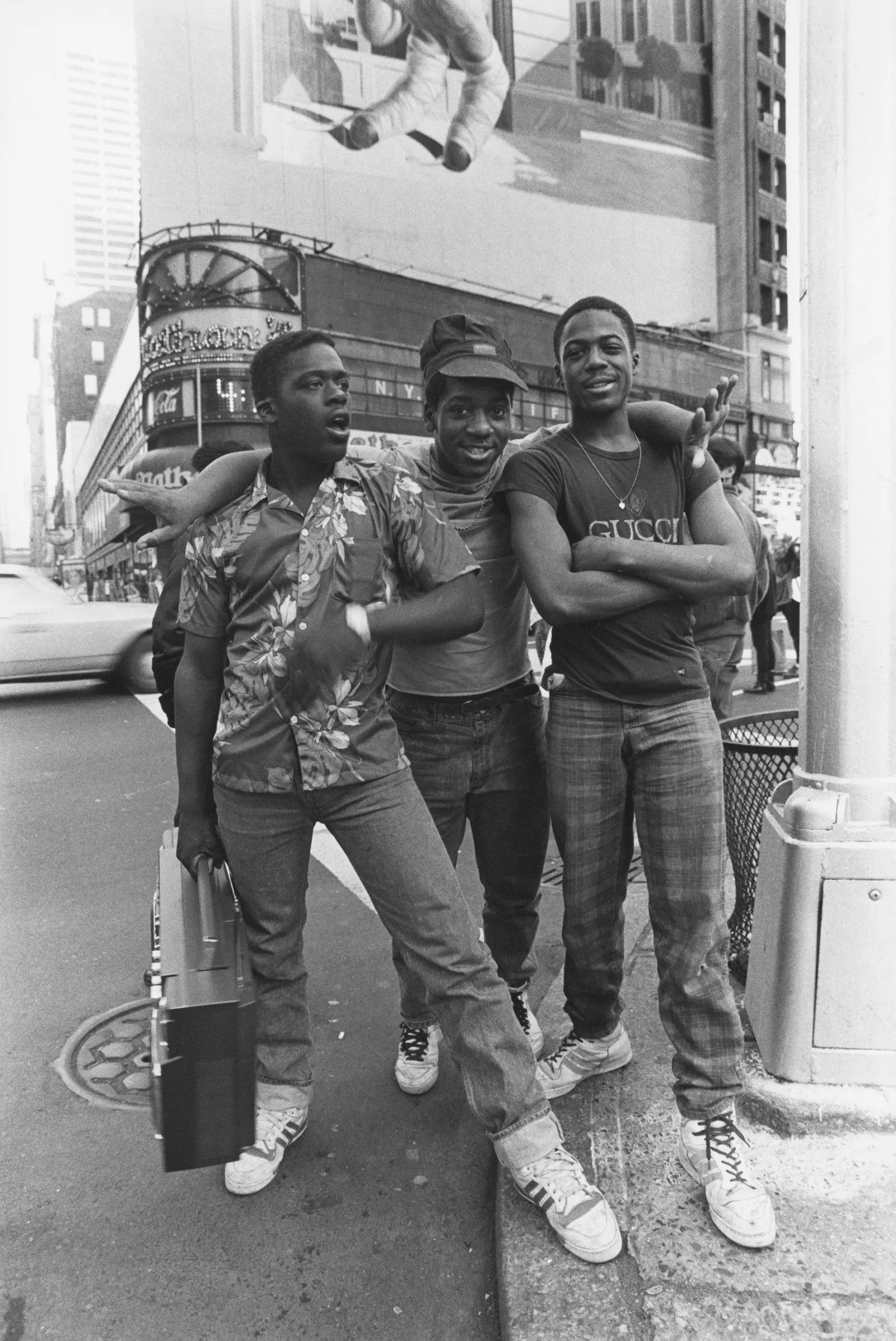 Três homens na Times Square, 1987 (Foto: Getty Images)