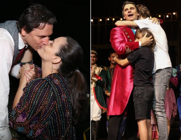 Daniella Murilo Rosa ganha carinho de Fernanda Tavares e recebe filhos no palco ao estrear musical (Foto: Roberto Filho/Brazil News)