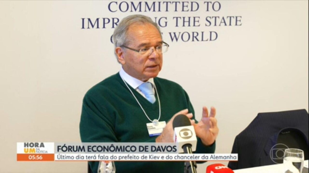 ‘A democracia brasileira é barulhenta, mas confiável’, diz Guedes em Davos
