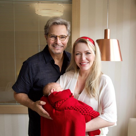 Edson Celulari com Karin Roepke e a filha, Chiara (Foto: Arquivo pessoal)