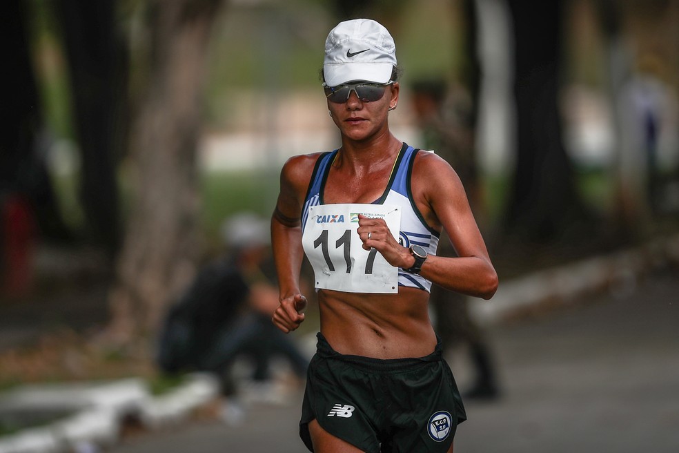 Erica Sena treino no Nacional de Marcha do Equador  — Foto: Wagner Carmo/CBAt