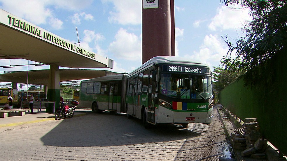 Caso ocorreui no Terminal Integrado de Camaragibe na ter&ccedil;a-feira (5) (Foto: Reprodu&ccedil;&atilde;o/TV Globo)