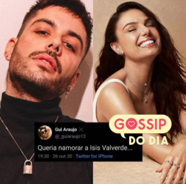 Gui Araújo revela crush em Isis Valverde (Foto: Reprodução/Instagram)