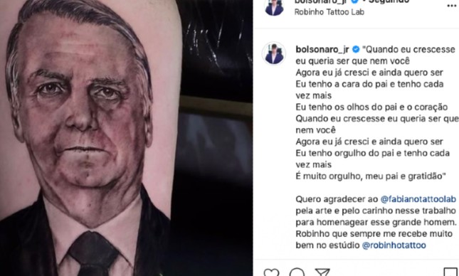 A tatuagem de Bolsonaro do filho 04
