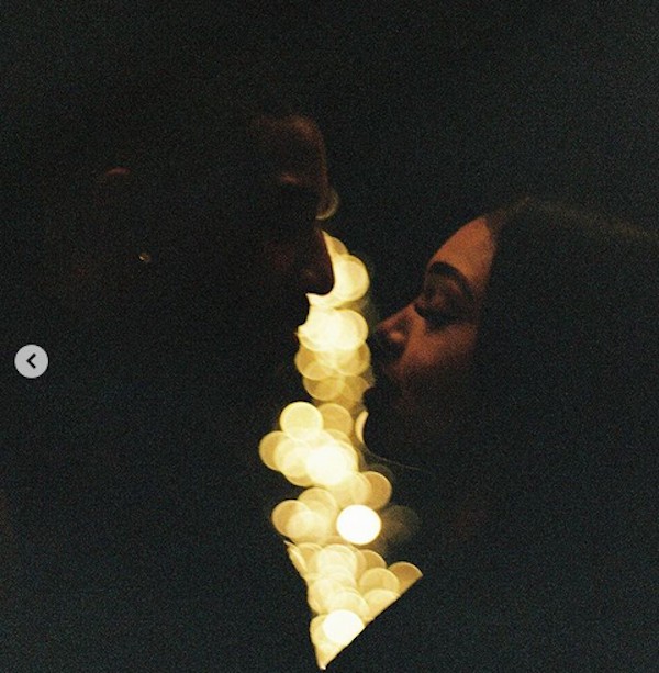 Umas das fotos compartilhadas pelo ator Michael B. Jordan tornando público seu relacionamento com a modelo Lori Harvey (Foto: Instagram)