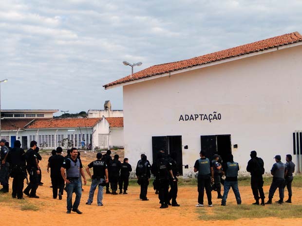 Detento foi morto dentro da Ala de Adaptação de Alcaçuz, que já foi cenário de rebeliões e outros assassinatos (Foto: Ricardo Araújo/G1)