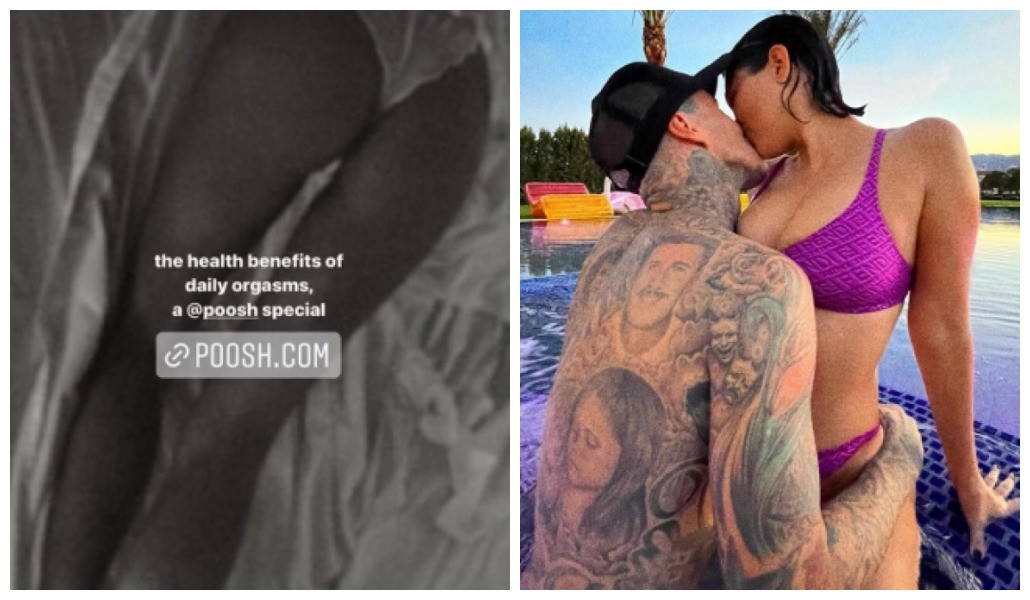 A dica de orgasmos diários sugerida pela socialite Kourtney Kardashian, noiva do músico Travis Barker (Foto: Instagram)