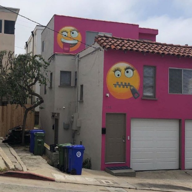 Vizinhos acusam mulher de pintar casa com figuras de emoji por vingança (Foto: Reprodução / Instagram)