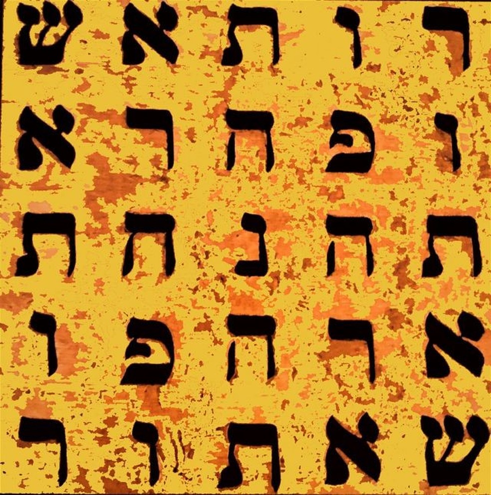 O quadrado de Sator, em hebraico. — Foto: BBC