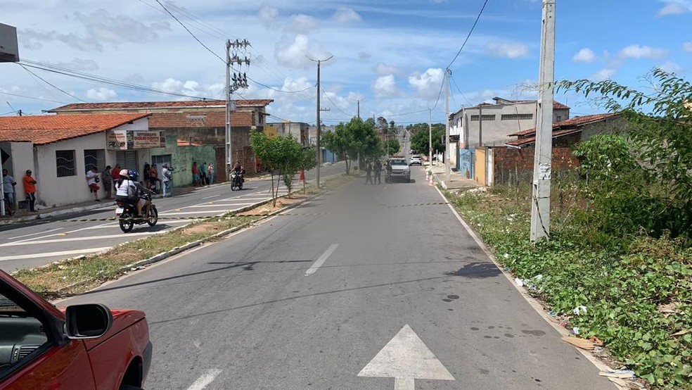 Mulher é assassinada em São Gonçalo do Amarante, na Grande Natal — Foto: Carlos Dhaniel/Inter TV Cabugi