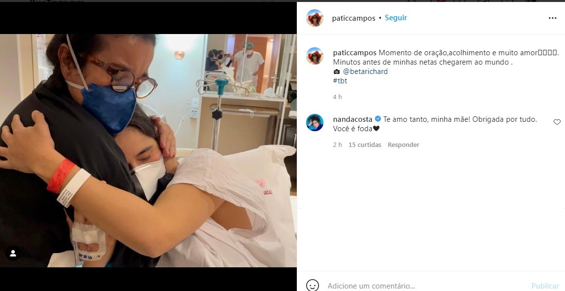 Nanda Costa deu á luz Kim e Tiê no dia 21 de outubro (Foto: Reprodução/Instagram)