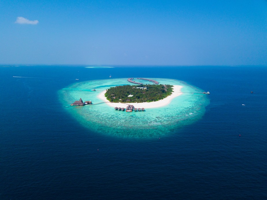 Anantara Kihavah Maldives Villas, nas Maldivas, país que compõe a Aliança dos Pequenos Estados Insulares