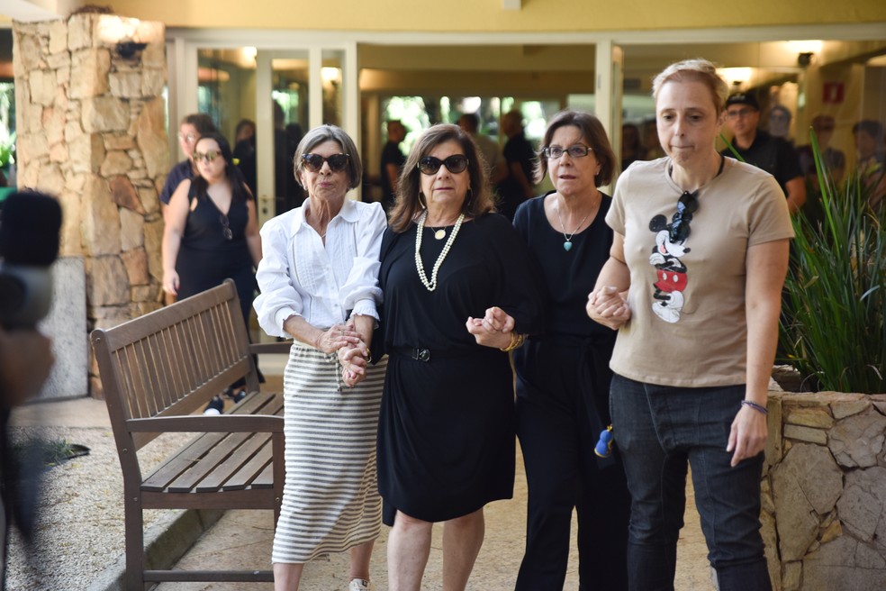 Nanci, Tânia e Sandra, filhas de Palmirinha Onofre — Foto: Leo Franco e Van Campos/Agnews
