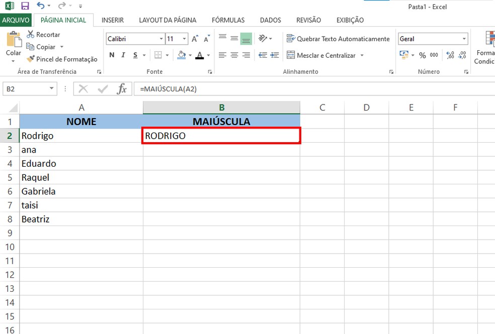 Como deixar todas letras no Excel | Produtividade |